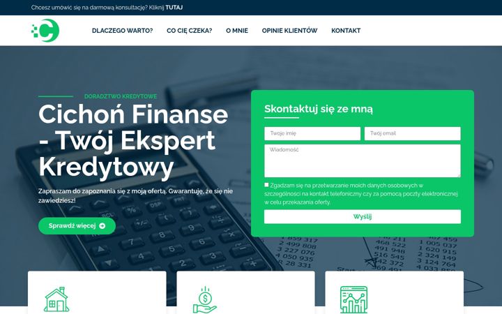 Screenshot of cichonfinanse.com.pl