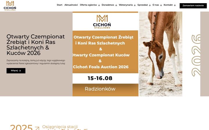 Screenshot of cichonstallions.pl