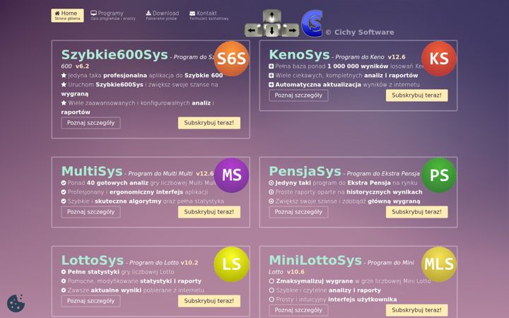 Screenshot of cichy.net.pl