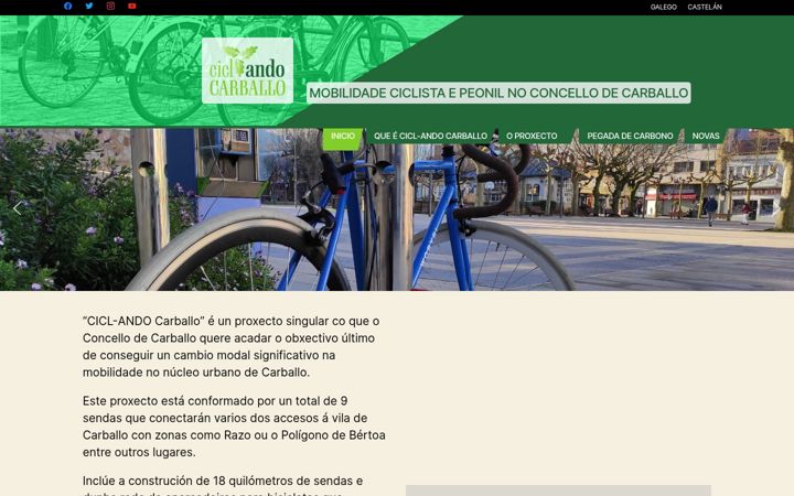 Screenshot of ciclandocarballo.gal