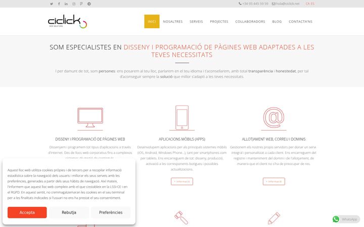 Snímek obrazovky ciclick.net