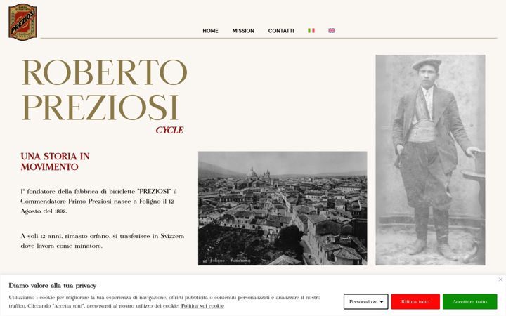 Snímek obrazovky ciclipreziosi.it