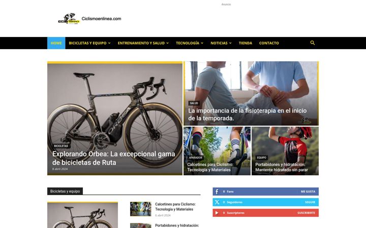 Screenshot of ciclismoenlinea.com