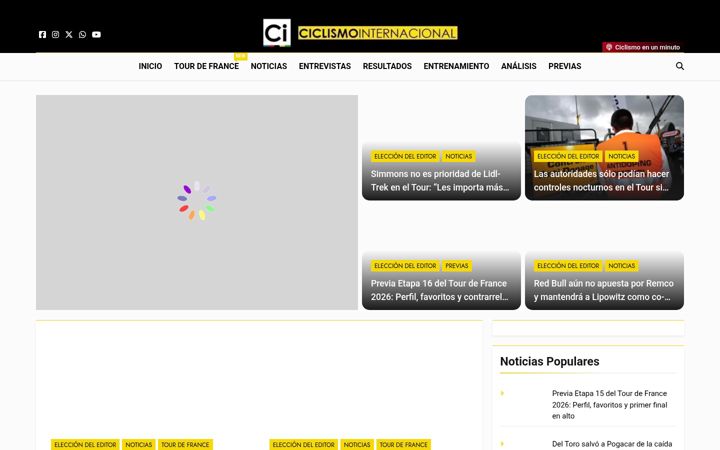 Screenshot of ciclismointernacional.com