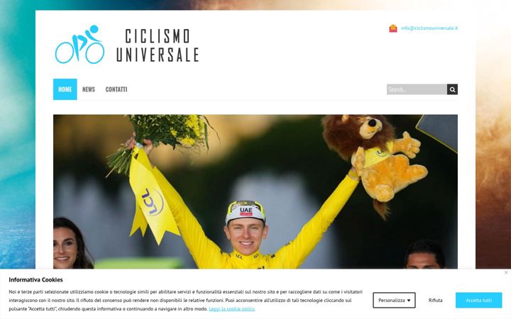 Snímek obrazovky ciclismouniversale.it
