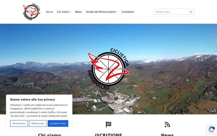 Snímek obrazovky ciclisticasansepolcro.it