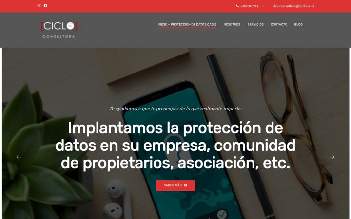 Screenshot di cicloconsultora.es