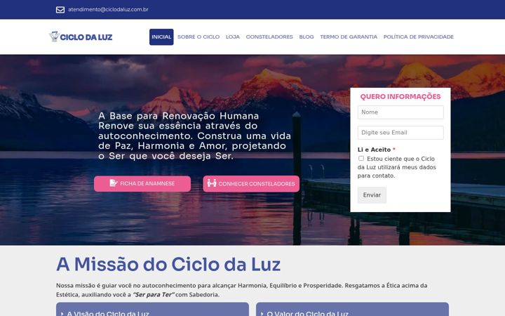 Snímek obrazovky ciclodaluz.com.br