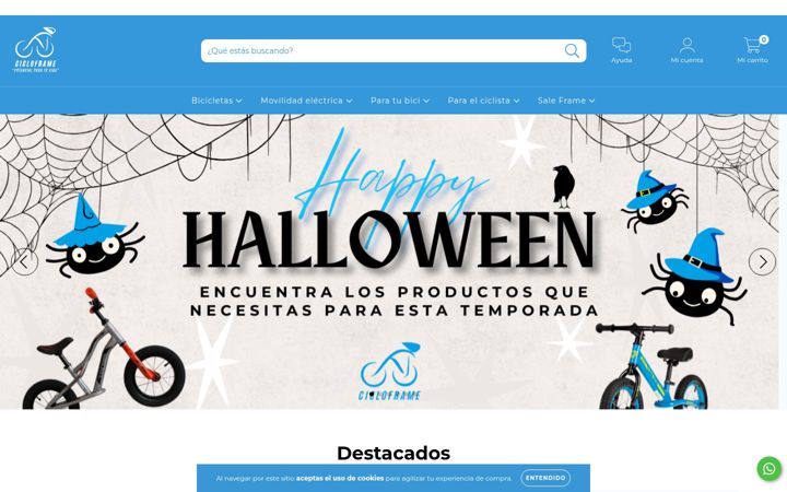 Screenshot of cicloframe.com