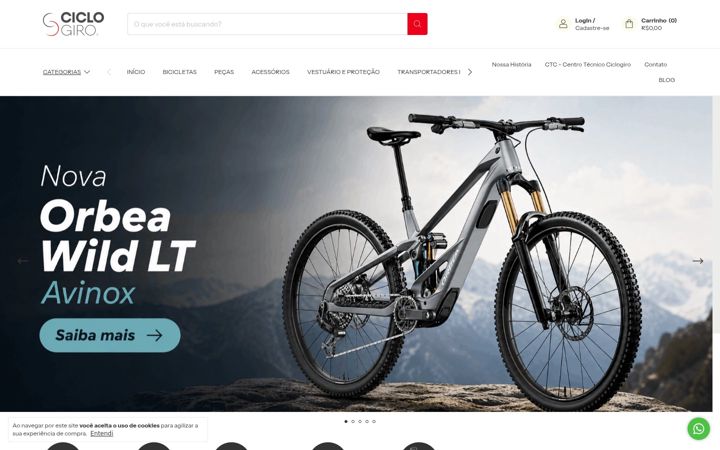 Screenshot of ciclogiro.com.br