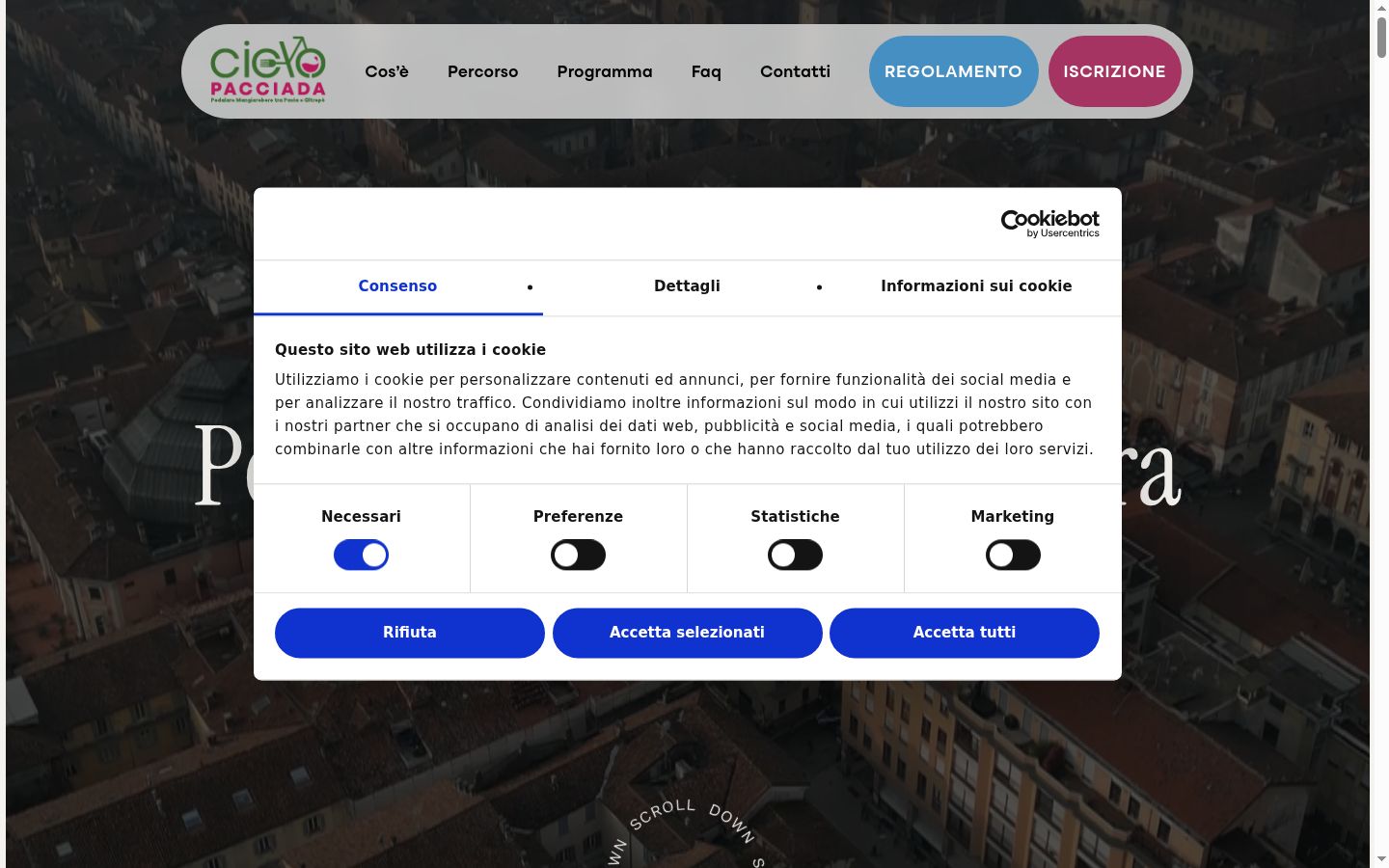Snímek obrazovky baneru souhlasu zobrazeného před jakoukoli interakcí