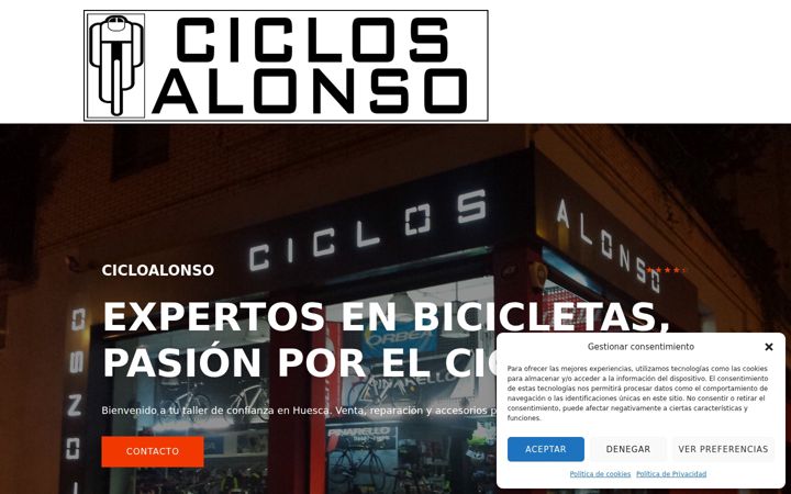 Screenshot di ciclosalonso.es