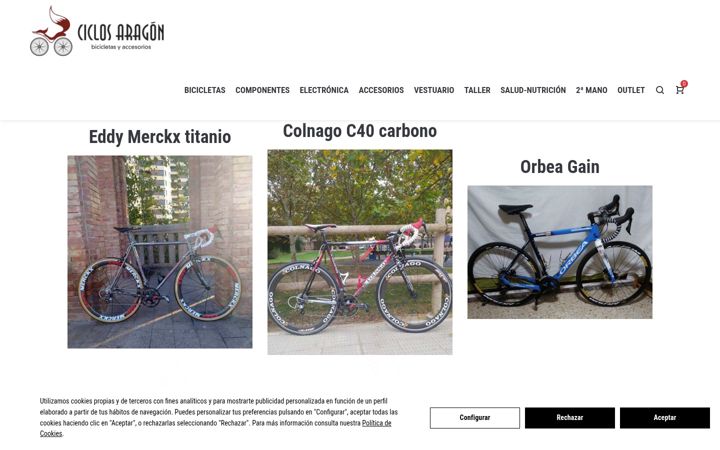 Skärmbild av ciclosaragonshop.com