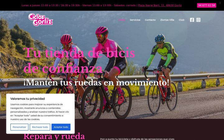 Screenshot of ciclosgorliz.com