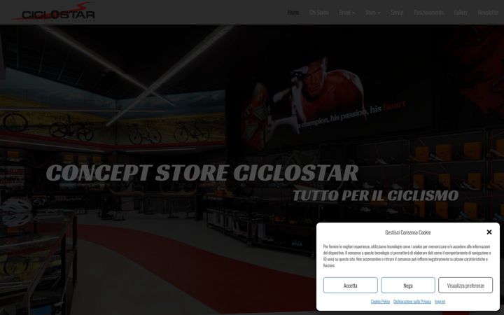 Snímek obrazovky ciclostar.it