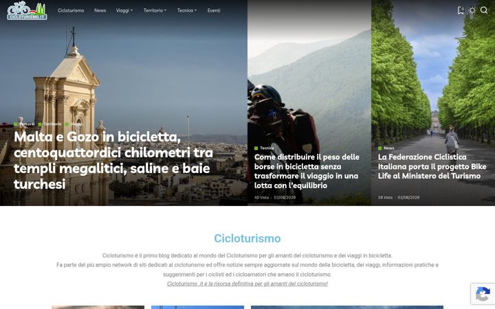 Screenshot of cicloturismo.it