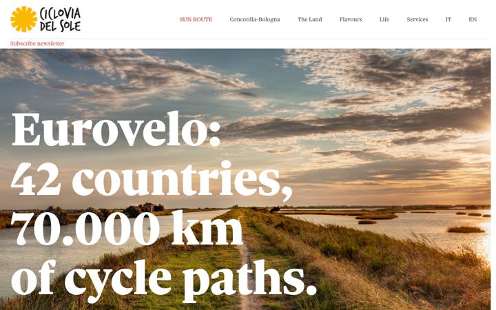 Screenshot of cicloviadelsole.it