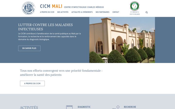 Captură de ecran a cicm-mali.org