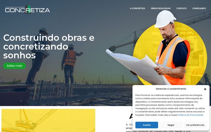Snímek obrazovky ciconcretiza.com.br