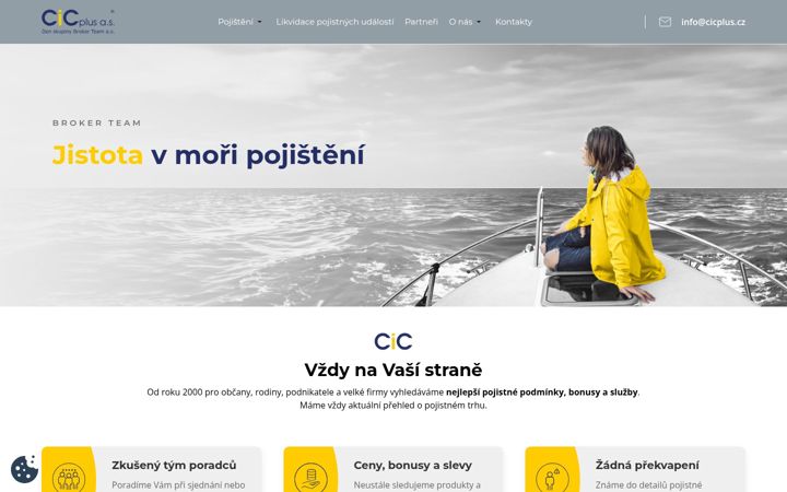 Captura de ecrã de cicplus.cz