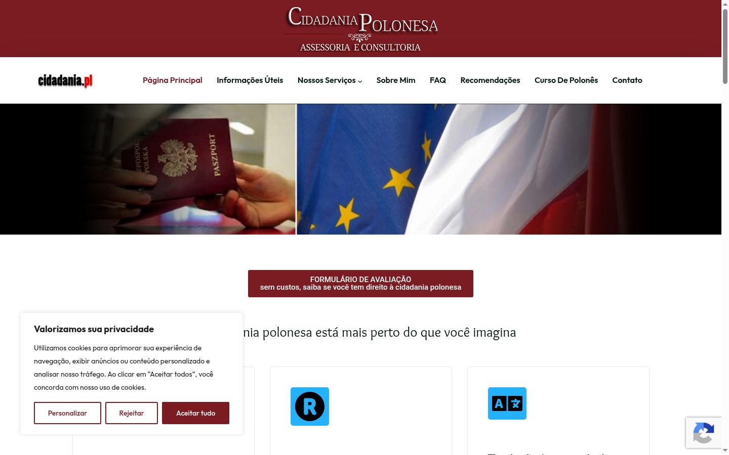 Zrzut ekranu banera zgody wyświetlanego przed jakąkolwiek interakcją