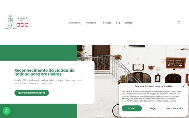 Screenshot of cidadaniaitalianaabc.com
