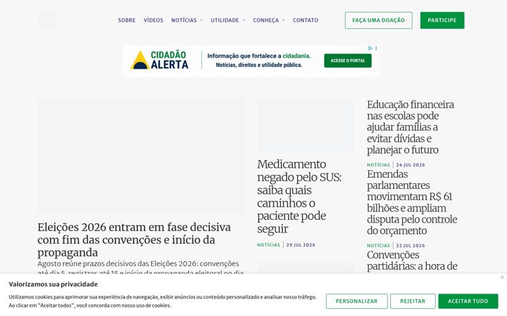 Snímek obrazovky cidadaoalerta.org.br