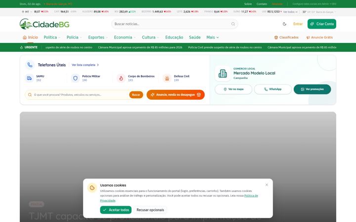 Screenshot of cidadebg.com.br