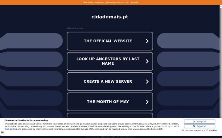 Skjermbilde av cidademais.pt