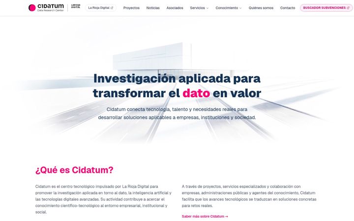 Screenshot of cidatum.com