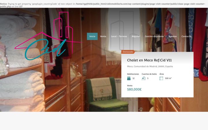 Screenshot of cidinmobiliaria.com