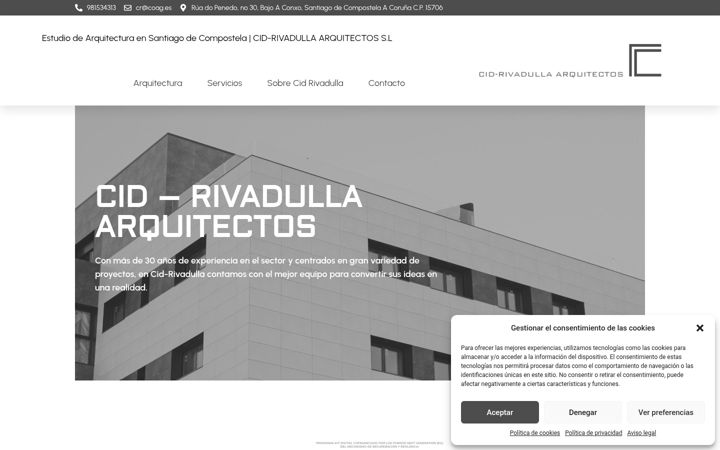 Screenshot of cidrivadullaarquitectos.com