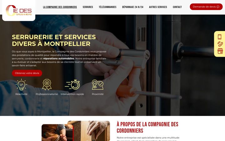 Captura de pantalla de cie-cordonnier.fr