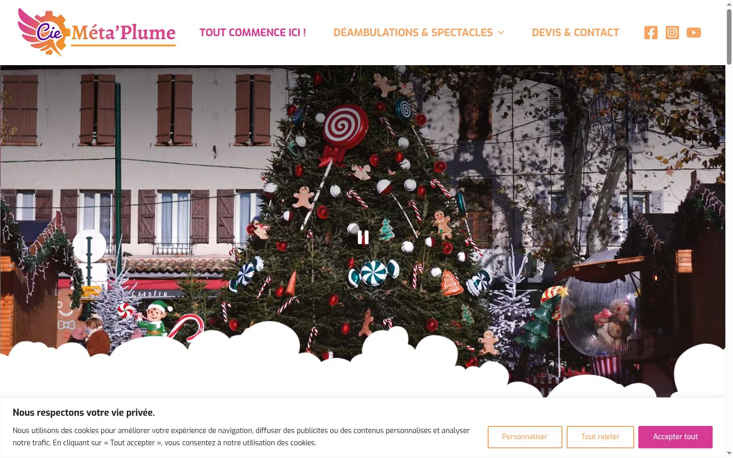Screenshot del banner di consenso mostrato prima di qualsiasi interazione