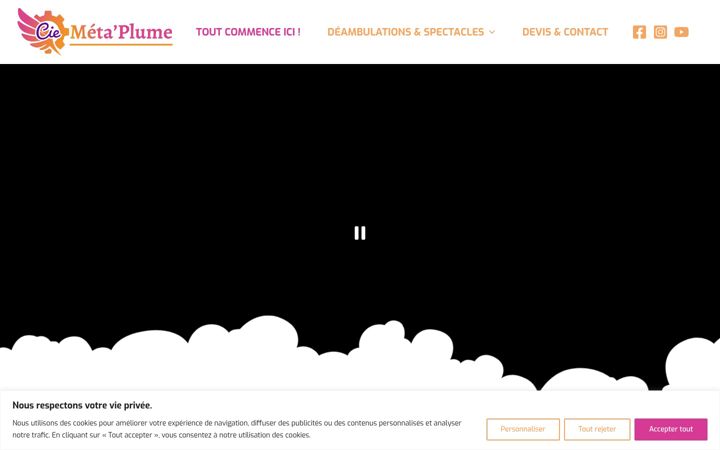 Screenshot of cie-metaplume.com