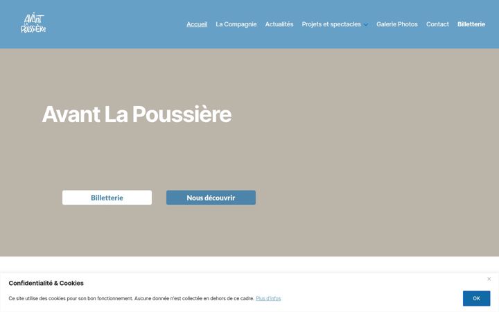 Captura de pantalla de cieavantlapoussiere.fr