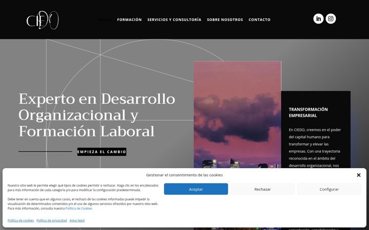 Captură de ecran a ciedo.org