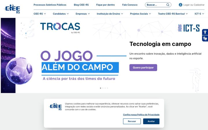 Screenshot of cieers.org.br