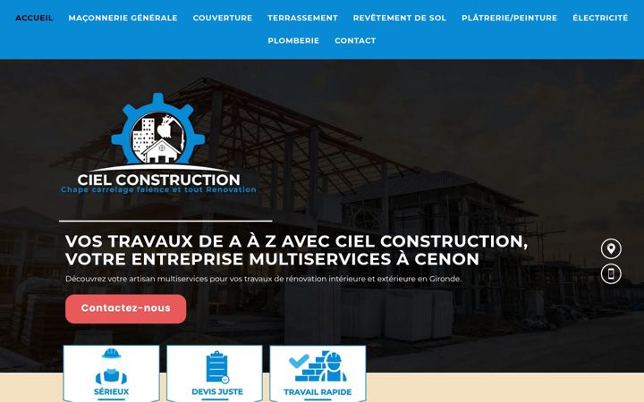 Ekrano kopija ciel-construction33.fr