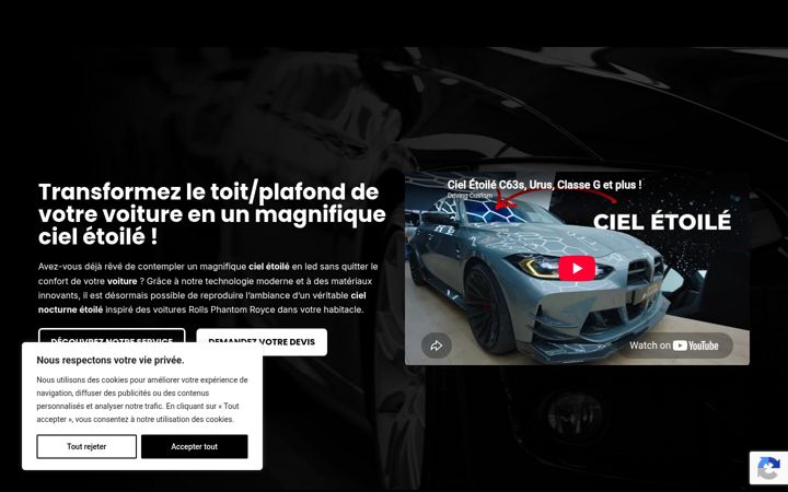 Екранна снимка на ciel-etoile-voiture.fr