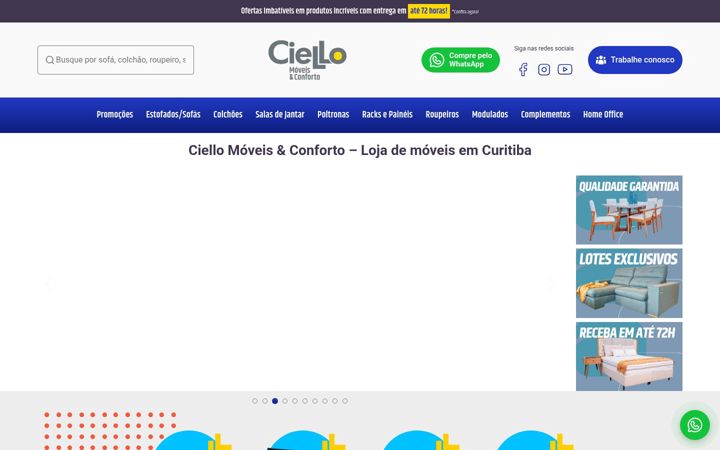 Ekrānuzņēmums no ciello.com.br