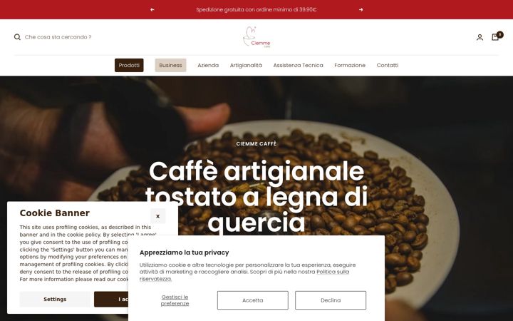 Captură de ecran a ciemmecaffe.it