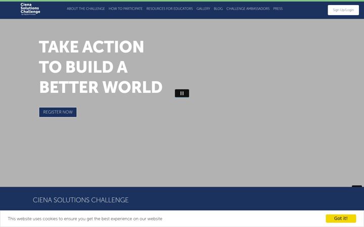 Screenshot of cienachallenge.org