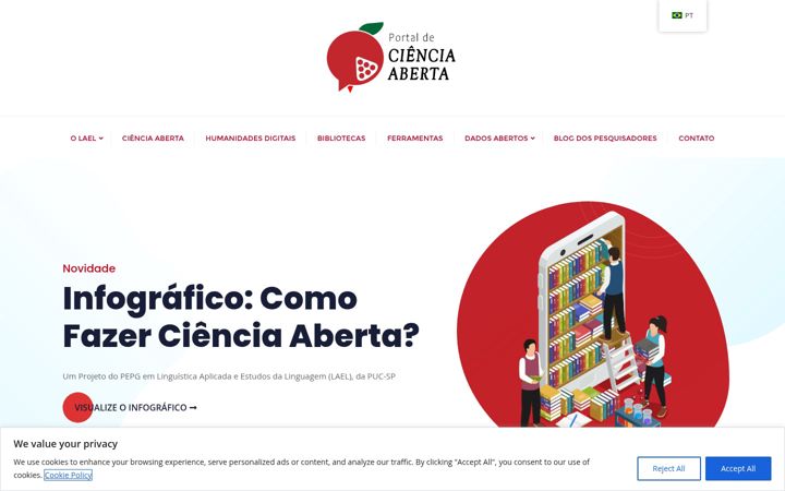 Captură de ecran a cienciaaberta.org