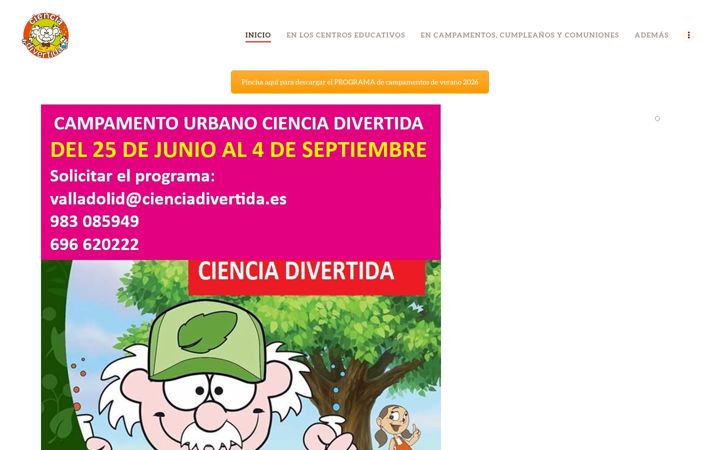 Screenshot di cienciadivertidavalladolid.es