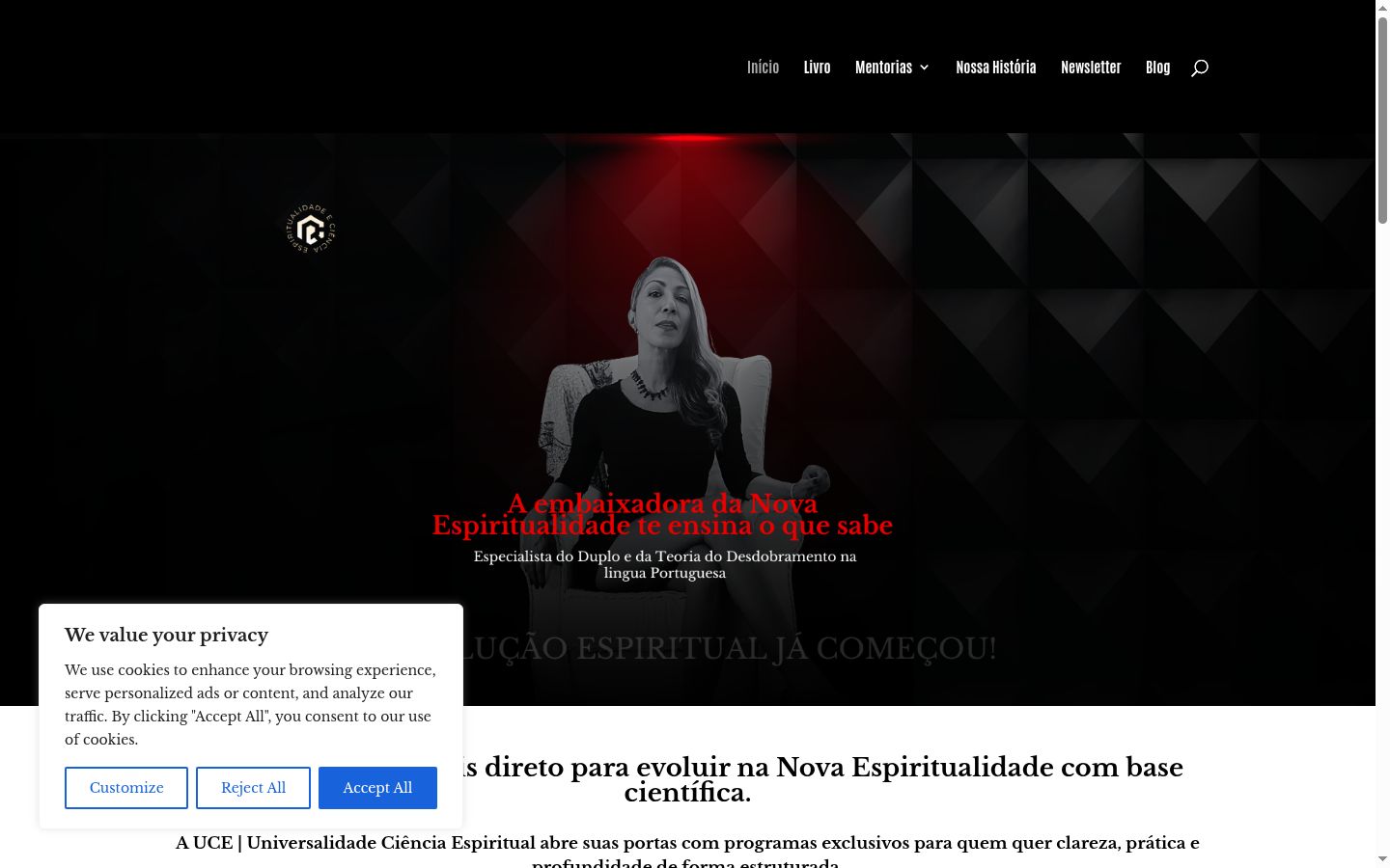 Screenshot del banner di consenso mostrato prima di qualsiasi interazione