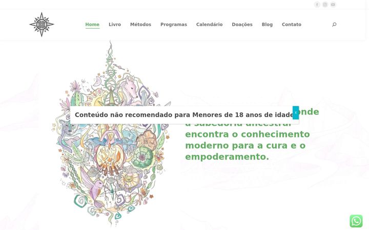 Ekrānuzņēmums no cienciaexamanismo.com.br