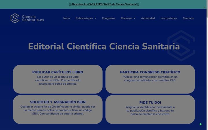 Screenshot di cienciasanitaria.es
