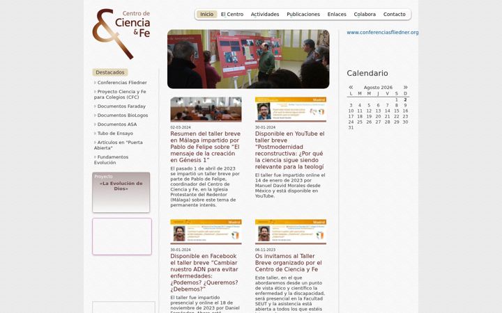 Screenshot di cienciayfe.es
