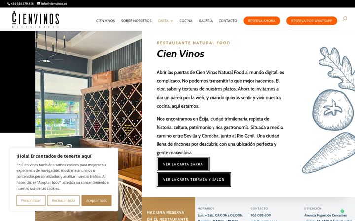 Zrzut ekranu cienvinos.es